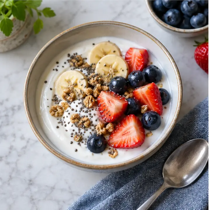 Yogur natural con fruta