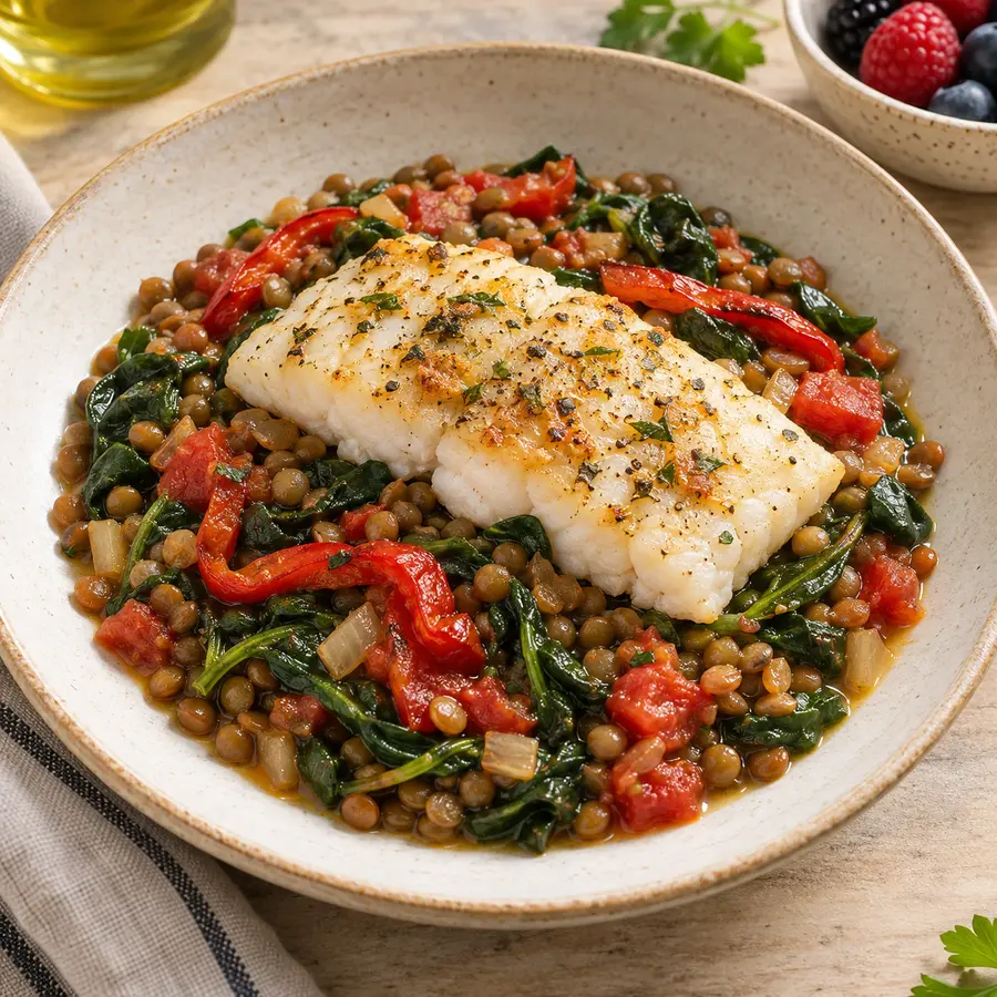 Ternera fresca salteada con patata asada y ensalada