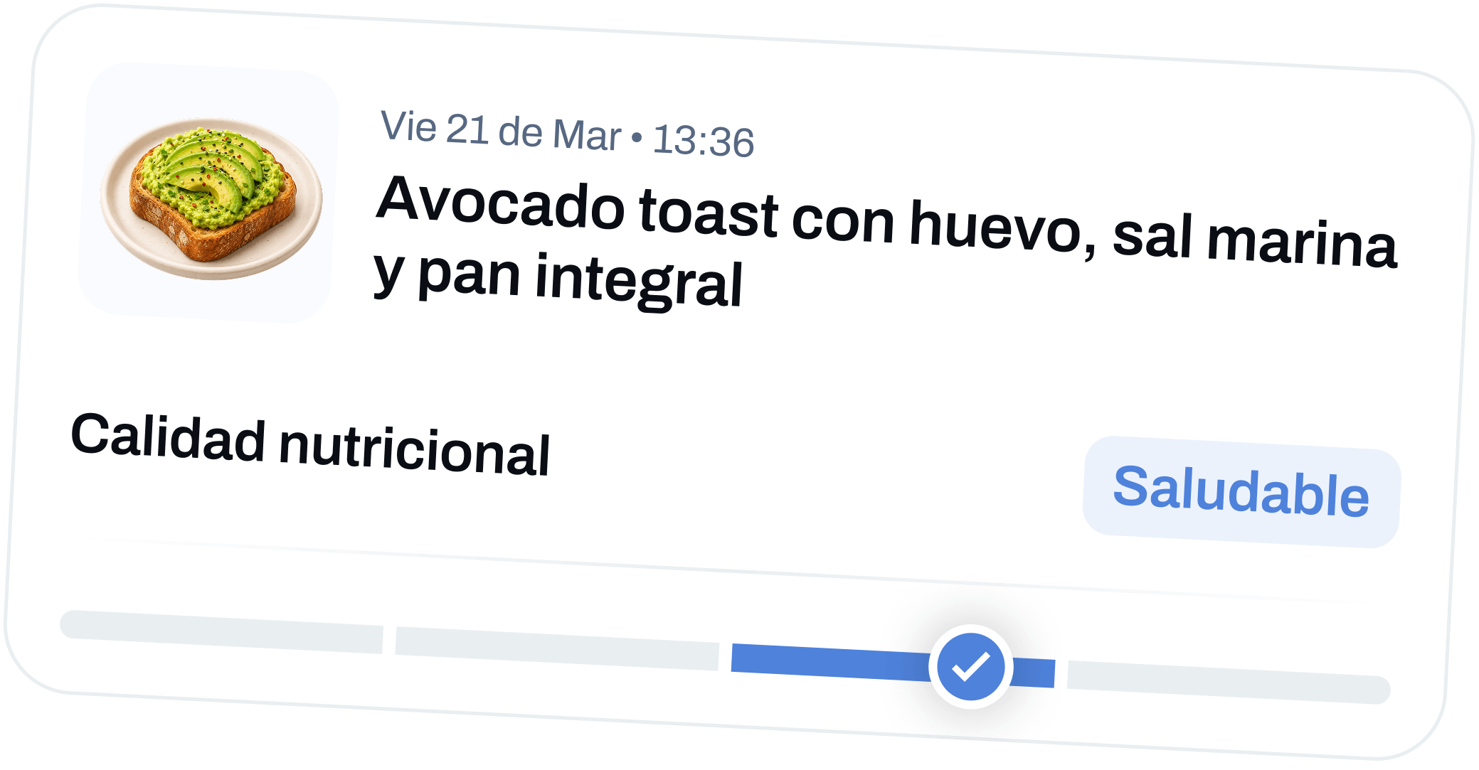 Captura comercial de la puntuación nutricional de Pulso